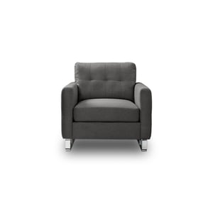 Furnilux Hera 1.5 zitsbank grijs | moderne slede-bank | stijlvol grijze stof
