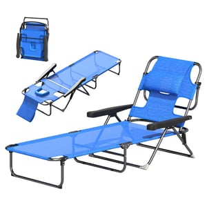4goodz Ligstoel opvouwbaar weerbestendig 194x72x89 cm zwart+