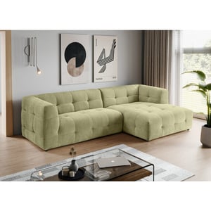 Furnilux Tenso l-vormige sofa rechts groen | moderne hoekbank met duurzaam design