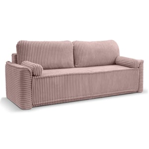 Furnilux Roze grubs 3-zits sofa bed moderne slaapbank in zachte corduroy