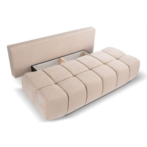 Furnilux Lauder 2-zits sofa bed beige | stijlvol ledikant in trendy corduroy