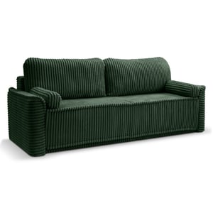 Furnilux Grubs 3-zits sofa bed in smaragdgroen moderne slaapbank | corduroy