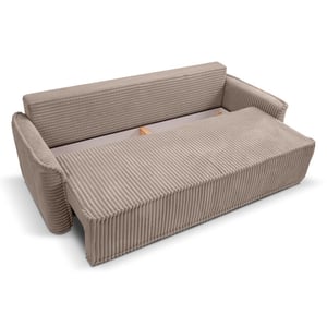 Furnilux Grubs 3-zits sofa bed grijs-beige | moderne logeerbank in trendy greige