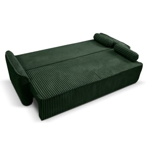 Furnilux Grubs 3-zits sofa bed in smaragdgroen moderne slaapbank | corduroy