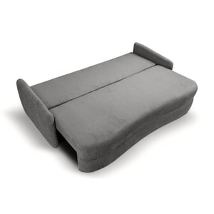 Furnilux Grijze diana 3-zits sofa bed moderne slaapbank met tekstiel