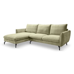 Furnilux Toronto l-shape bank links groen moderne groene loungesofa