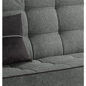 Furnilux Bono sofa bed 3-zits grijs moderne slaapbank met comfortabel ligcomfort