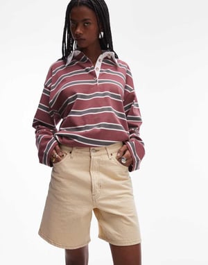Topshop denim jort in buttermilk