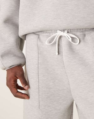 ASOS DESIGN heavyweight oversized track jacket in scuba-style fabric in charcoal - GREY