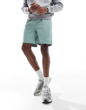 Parlez Wilmot drawstring logo shorts in mint green