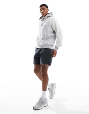 Hollister 8\\' ikon fleece shorts i kolgrå