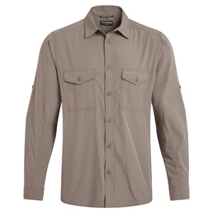 Craghoppers Mens Kiwi II Long-Sleeved Shirt (Pebble)