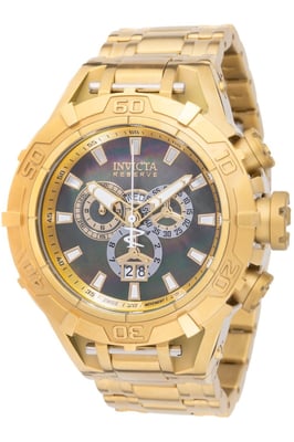 Invicta Reserve 49348 Herenhorloge - Quartz Uurwerk - Roestvrij Staal met Moeder van Parel Wijzerplaat - 54,0 mm