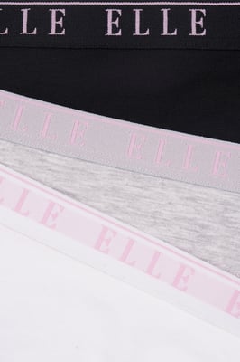 Multi Pack (3) Cotton Lace Trim Tipped Brazilian