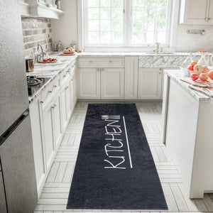 Muratap Keukenloper kitchen wasbaar anti-slip zwart- 60x180 cm