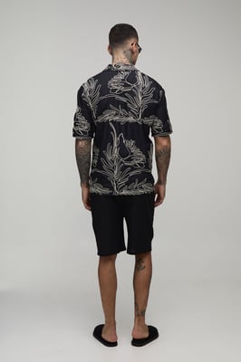 Tall Palm Embroidered Oversized Shirt