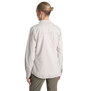 Craghoppers Dames Loukkos Nosilife Langsleeve Shirt (Oyster)
