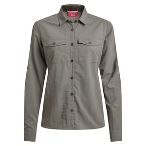 Craghoppers Dames Loukkos Nosilife Lange Mouw Shirt (Vert)