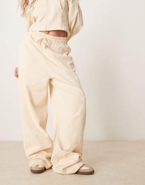 ASOS DESIGN seam detail co-ord jogger in buttermilk yellow