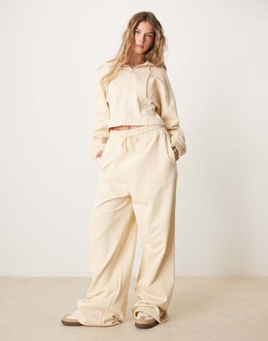 ASOS DESIGN seam detail co-ord jogger in buttermilk yellow