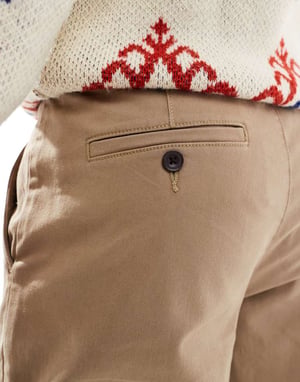 Farah norwood regular fit twill chino trousers in beige