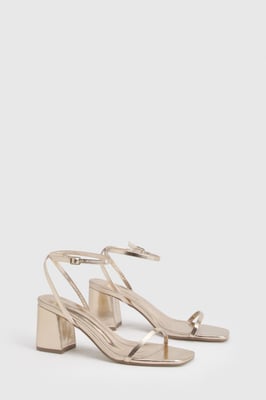 Wide Fit Square Toe 2 Part Block Toe Heel