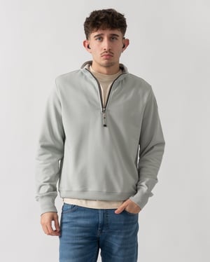 Broad Peak 1/4 Zip Sweatshirt in Light Grey