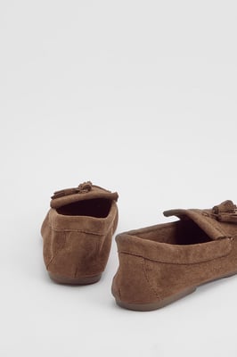 Faith: Jemima Faux Suede Tassel Detail Loafers
