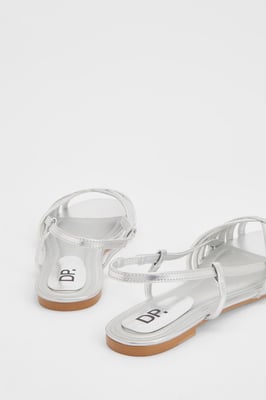 Elaina Cross Strap Slingback Flat Sandals