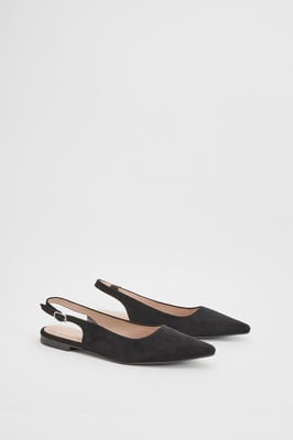 Nicci Pointed Slingback Flat Ballet Pumps