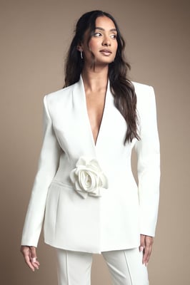 Bridal Edge To Edge Corsage Blazer
