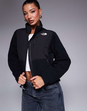 The North Face Retro Denali heavyweight polar fleece jacket in black