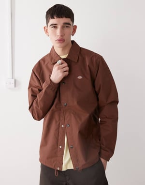Dickies oakport coach jacket in cappuccino brown