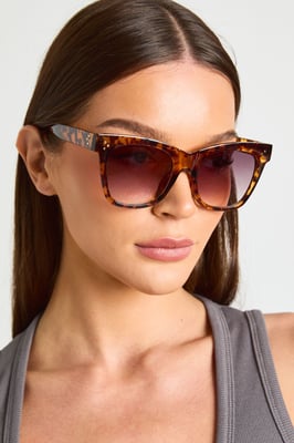 Chunky Tortoise Shell Cat Eye Sunglasses