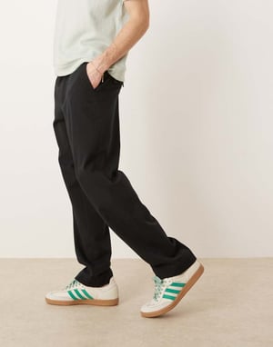 Selected Atlas loose fit trouser in black