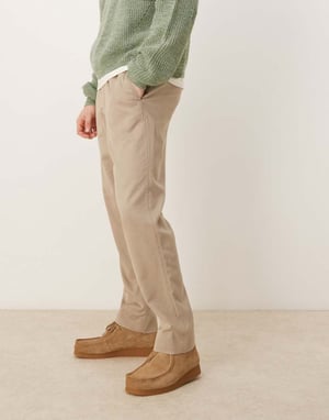 Abercrombie & Fitch baggy drawstring trousers in stone