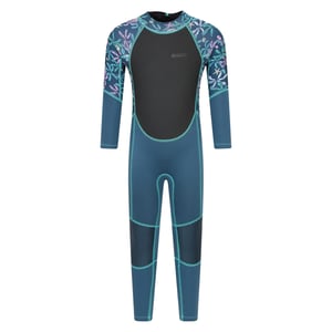 Mountain Warehouse Volledig Wetsuit met opdruk voor kinderen (Donker groenblauw)