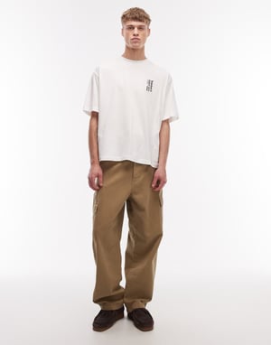 Timberland oversized berg geo-print t-shirt i svart