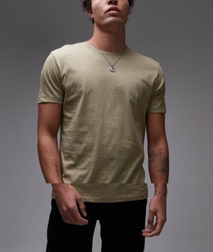 AllSaints Tonic crew t-shirt 3-pack i vitt, brunt och grönt