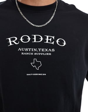 ONLY & SONS oversized t-shirt med rodeo ryggtryck i svart