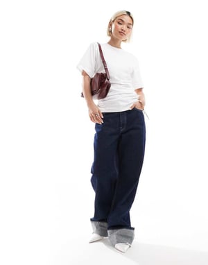 French Connection Rallie ruched waist drawstring t-shirt in white