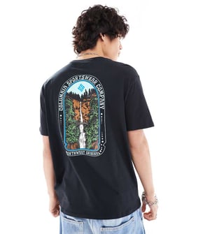 Columbia Cavalry Trail T-shirt med tryck på ryggen i svart