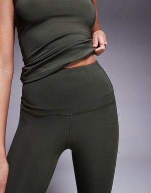 4505 Icon active bum sculpt high waist gym legging with inner pocket in dark green