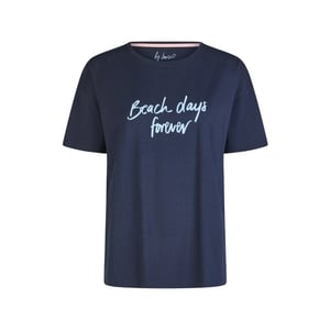 By Louise Dames korte pyjama set shortama donkerblauw/roze