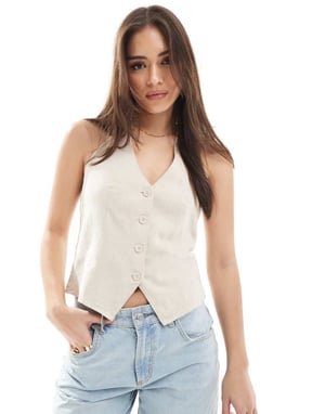 Hollister halterneck midjekappa i havre