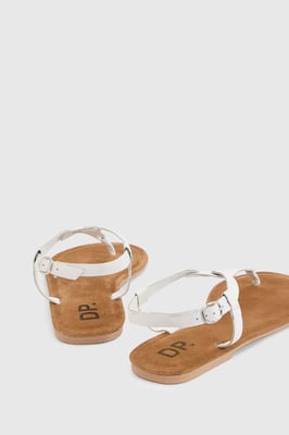 Florentina Real Leather Toe Post Flat Sandals