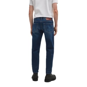 Men's Boss Mid Rise Slim Fit Five Pocket Jeans in Medium Blue