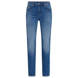 Men's Hugo Five Pocket Design Slim Fit Jeans in Medium Blue