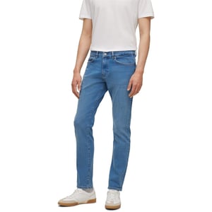 Men's Boss Five Pocket Design Slim Fit Jeans in Turquoise/Aqua