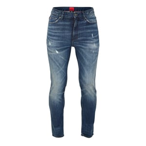 Men's Hugo Mid Rise Slim Fit Five Pocket Jeans in Navy